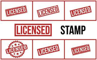 Licensed Rubber Stamp Set Vector