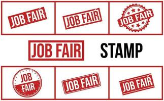 Job Fair Rubber Stamp Set Vector