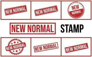 New Normal Rubber Stamp Set Vector