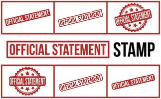 Official Statement Rubber Stamp Set Vector