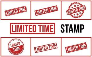 Limited Time Rubber Stamp Set Vector