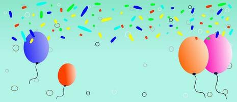 party themed background design. simple and colorful design. vector