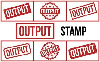 Output rubber grunge stamp set vector