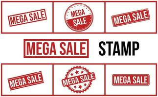 Mega Sale Rubber Stamp Set Vector