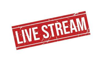 Live Stream Rubber Stamp Seal Vector