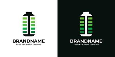 Letter I Battery Logo. Suitable for any business related to Battery with I initial. vector