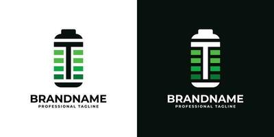 Letter T Battery Logo. Suitable for any business related to Battery with T initial. vector