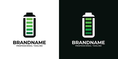 Letter U Battery Logo. Suitable for any business related to Battery with U initial. vector