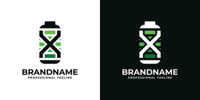 Letter X Battery Logo. Suitable for any business related to Battery with X initial. vector