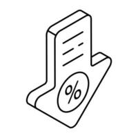 WeA linear design icon of discount arrow b vector