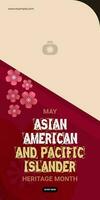 Asian American and Pacific Islander Heritage Month. Vector banner for ads, social media, card, poster, background.