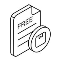 WAn editable design icon of free parcel eb vector