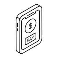 Mobile payment icon, editable vectorWeb vector