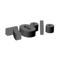 descuento 3d texto diseño png, 3d número en transparente fondo, descuento rebaja creativo tipografía diseño png, oferta tipografía png diseño para web