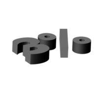 descuento 3d texto diseño png, 3d número en transparente fondo, descuento rebaja creativo tipografía diseño png, oferta tipografía png diseño para web