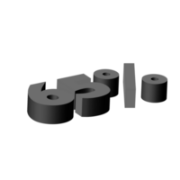 descuento 3d texto diseño png, 3d número en transparente fondo, descuento rebaja creativo tipografía diseño png, oferta tipografía png diseño para web