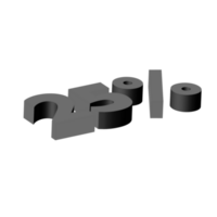 korting 3d tekst ontwerp png, 3d aantal in transparant achtergrond, korting uitverkoop creatief typografie ontwerp png, aanbod typografie PNG ontwerp voor web