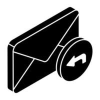 Trendy vector design of mail reply Web