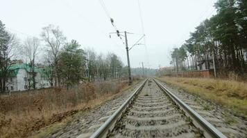 Antenne Umfrage entlang das Eisenbahn video