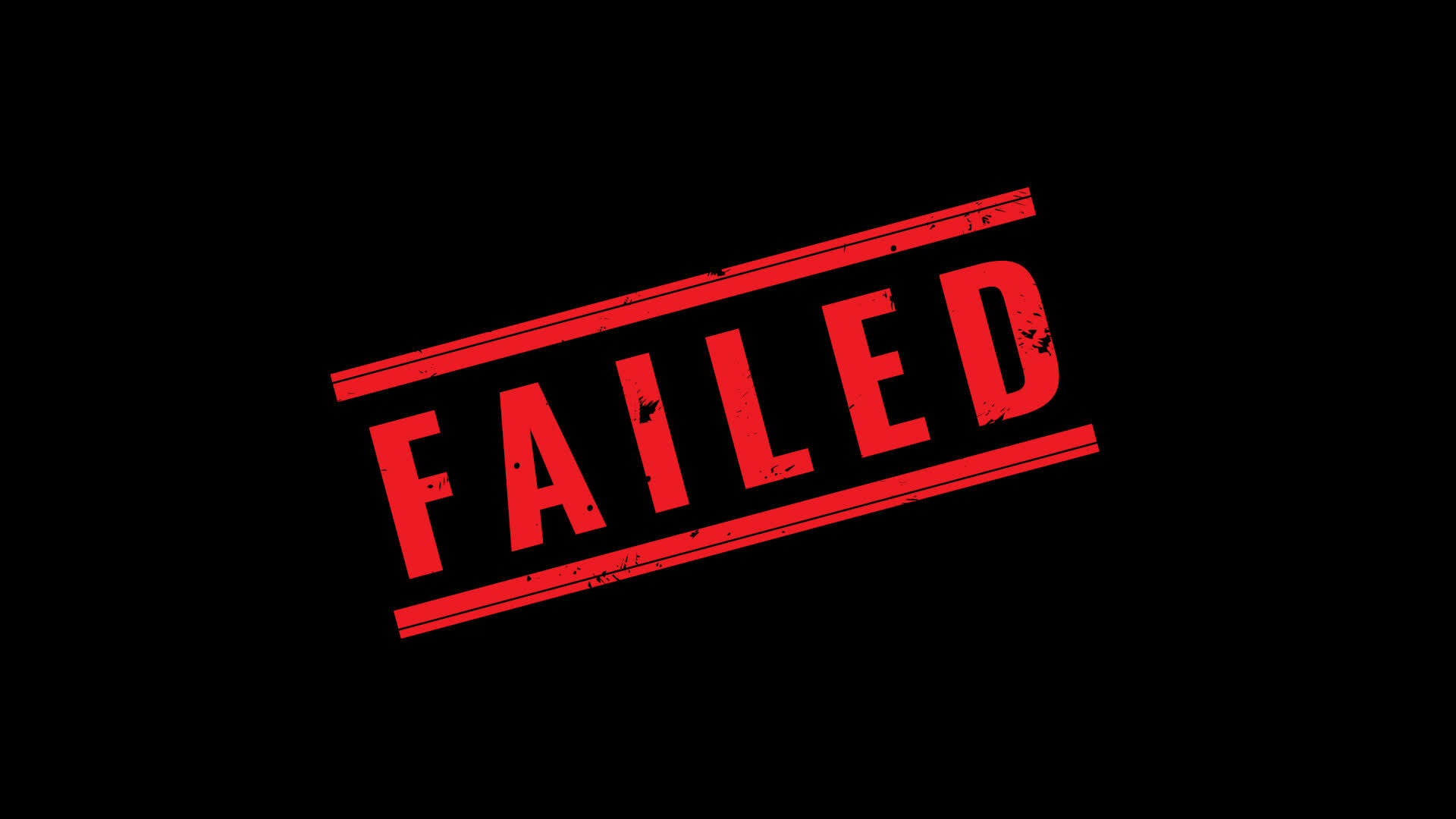 Animation of failed stamp and hand stamping impact rubber stamp red ...