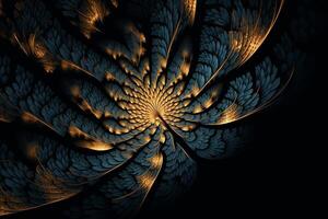 Geometrical digital 3d render fractal amoled texture with high contrasted bloom effect chaotic flow collection. photo