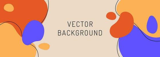 Vector web banner template with abstract design.