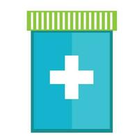 Medicine bottle vector illustration icon