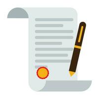 Notice and pen vector illustration icon