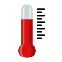 Red thermometer vector icon