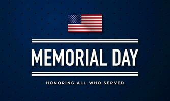 Memorial Day Background Design. vector