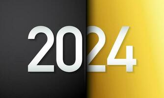 2024 Happy New Year Background Design. vector