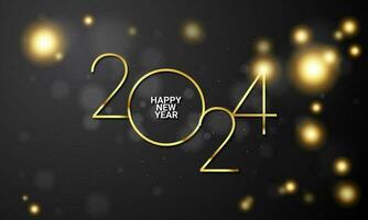 2024 Happy New Year Background Design. vector