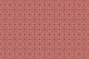 Chinese and Japanese seamless pattern on red background. Lunar new year background. Rounded texture geometric pattern . vector