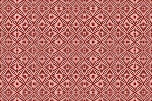 Chinese and Japanese seamless pattern on red background. Lunar new year background. Rounded texture geometric pattern . vector