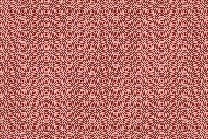 Chinese and Japanese seamless pattern on red background. Lunar new year background. Rounded texture geometric pattern . vector