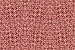 Chinese and Japanese seamless pattern on red background. Lunar new year background. Rounded texture geometric pattern . vector