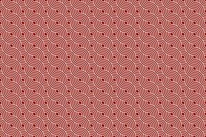 Chinese and Japanese seamless pattern on red background. Lunar new year background. Rounded texture geometric pattern . vector