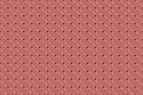 Chinese and Japanese seamless pattern on red background. Lunar new year background. Rounded texture geometric pattern .