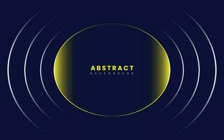 Radiant Light Waves in an Oval Shape on Dark Background. vector