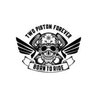 Two piston forever illustration vector