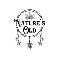 The nature's old illustration vector