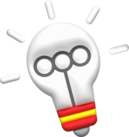 Illustration 3D. Light Bulb Or Concept Idea. png