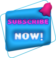 illustration 3D subscribe icon. Subscribe button. 3D element. png