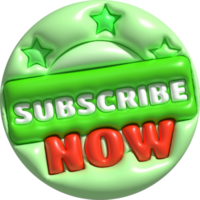 illustration 3D subscribe icon. Subscribe button. 3D element. png