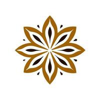 Traditional Thai flower ornament design Icon vector