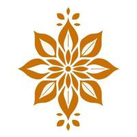 Traditional Thai flower ornament design Icon vector