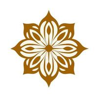 Traditional Thai flower ornament design Icon vector