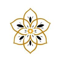 Traditional Thai flower ornament design Icon vector