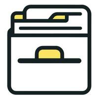 Folder icon for web and application vector