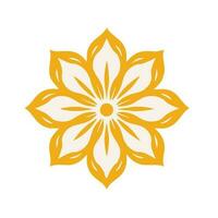 Traditional Thai flower ornament design Icon vector